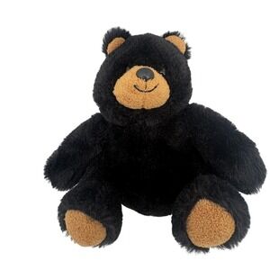 Aurora Plush Toy Unisex 9in Black Bear Stuffed Animal Soft Fuzzy